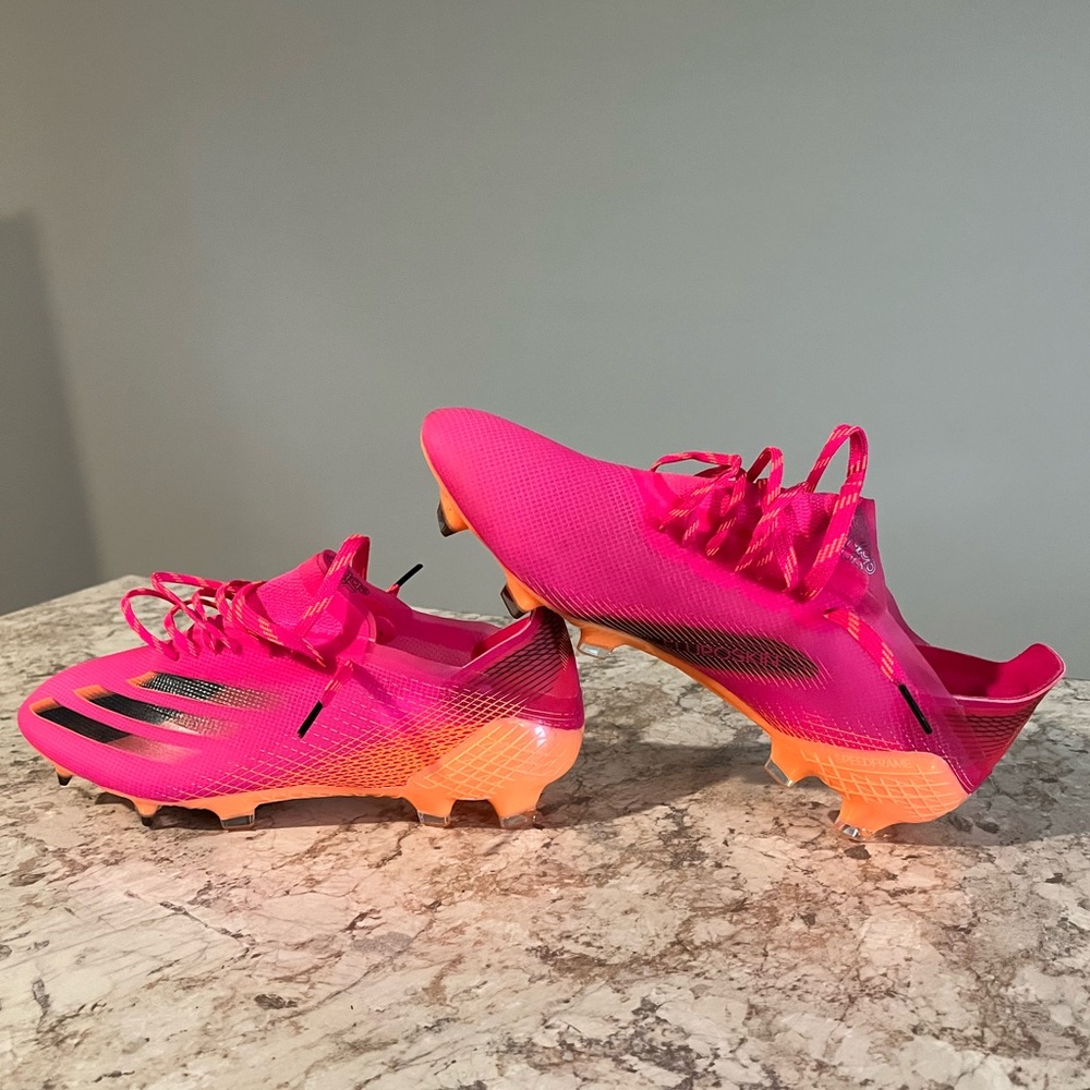 X GHOSTED.1 FG SOCCER CLEATS - SHOCK PINK/CORE BLACK/SCREAMING ORANGE